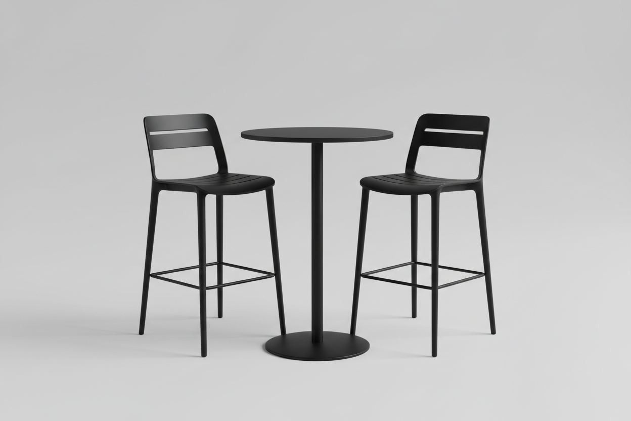 Lancaster Bistro Table Set - Black