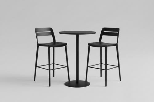 Lancaster Bistro Table Set - Black